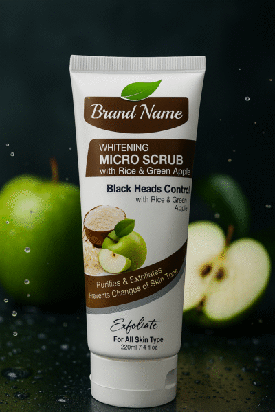 nature club whitening micro scrub with rice & green apple