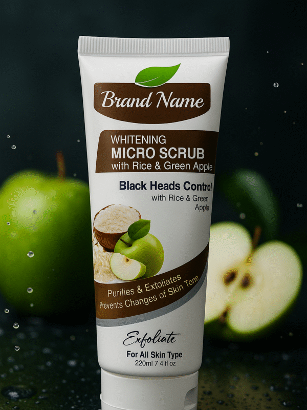 nature club whitening micro scrub with rice & green apple