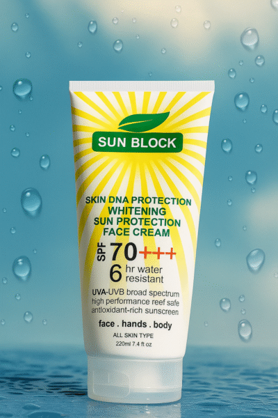 nature club spf 70+++ whitening & dna protection sunblock
